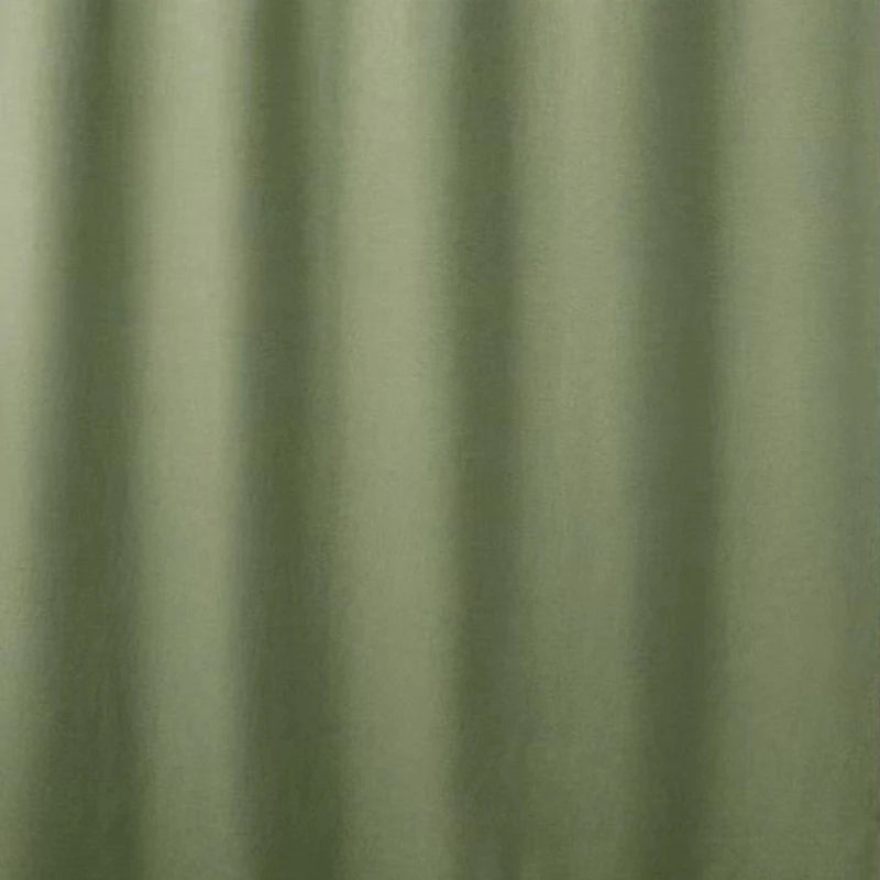 Linen Shower Curtain, Solid Color, Hooks, 6 Colors