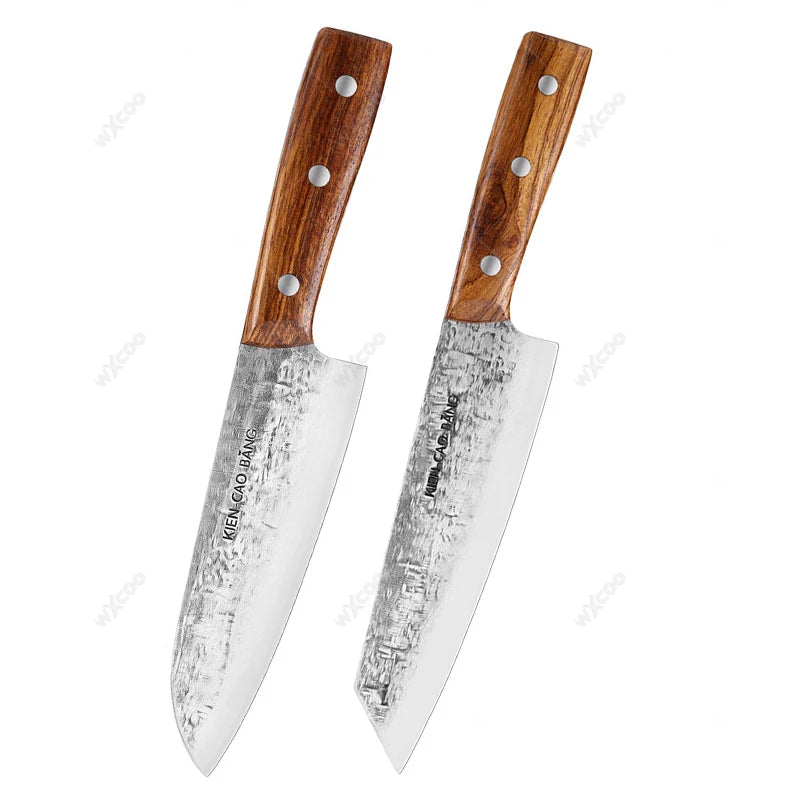 1-5pcs Japanese Kitchen Knives Set Stainless Steel Forged