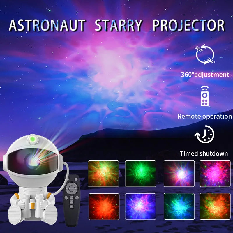 Astronaut Projector Galaxy Starry Night Lights for Bedroom LED Nebula Lamp Decoration Child Adult Holiday Gift