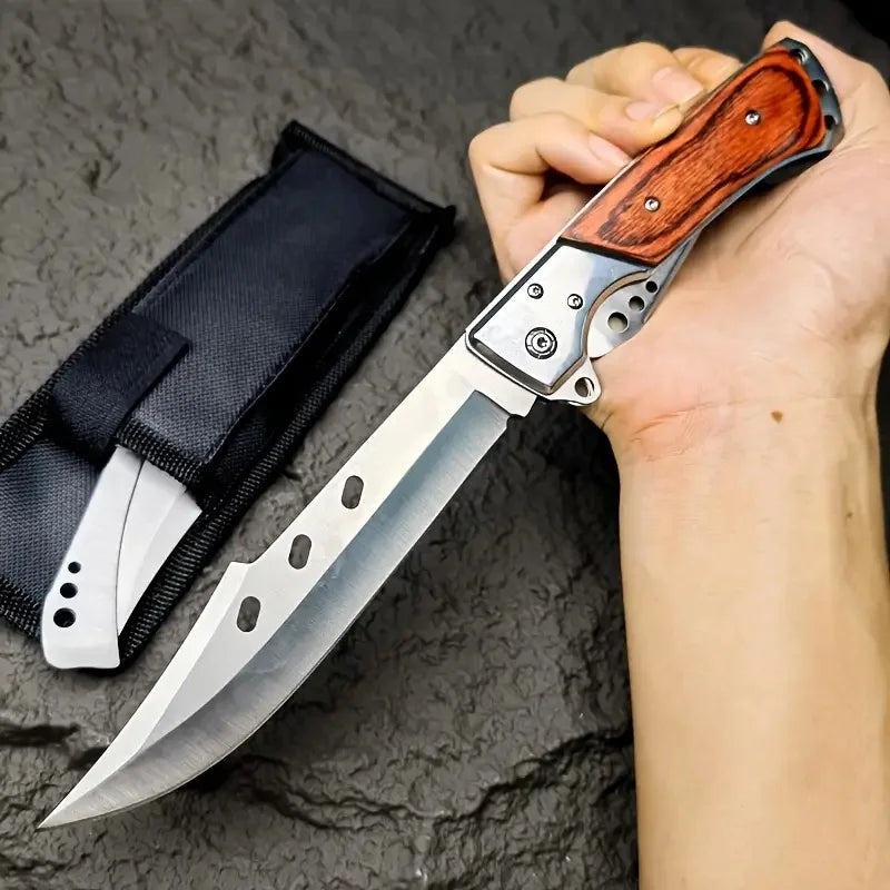 Outdoor Tri-fold Knife with Nylon Sheath