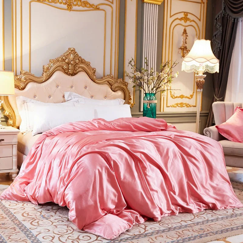 Satin Bedding Set, Duvet Cover, Bed Sheet, Pillowcase,