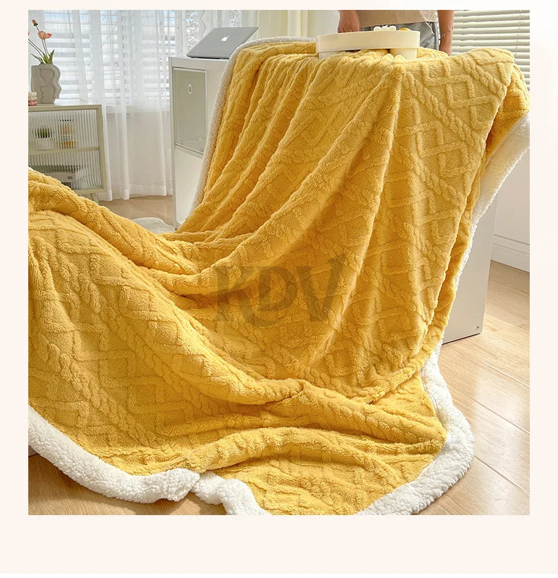 Fleece Blanket, Thick Warm, Single, Double, 10 Colors