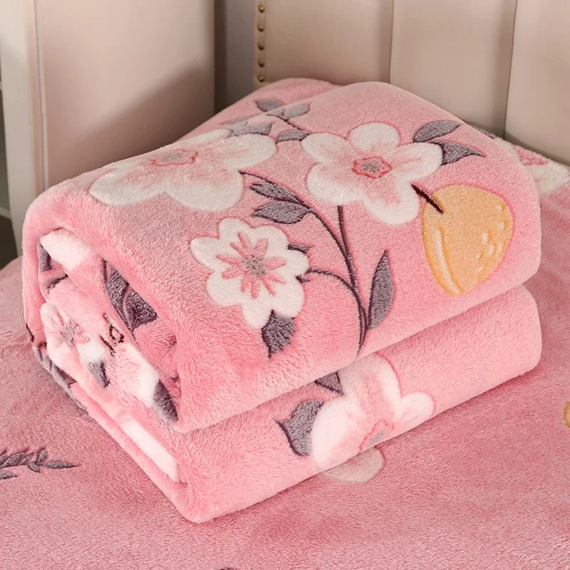 Flannel Blankets, Soft Comfortable, Various Colors, Patterns, Sizes