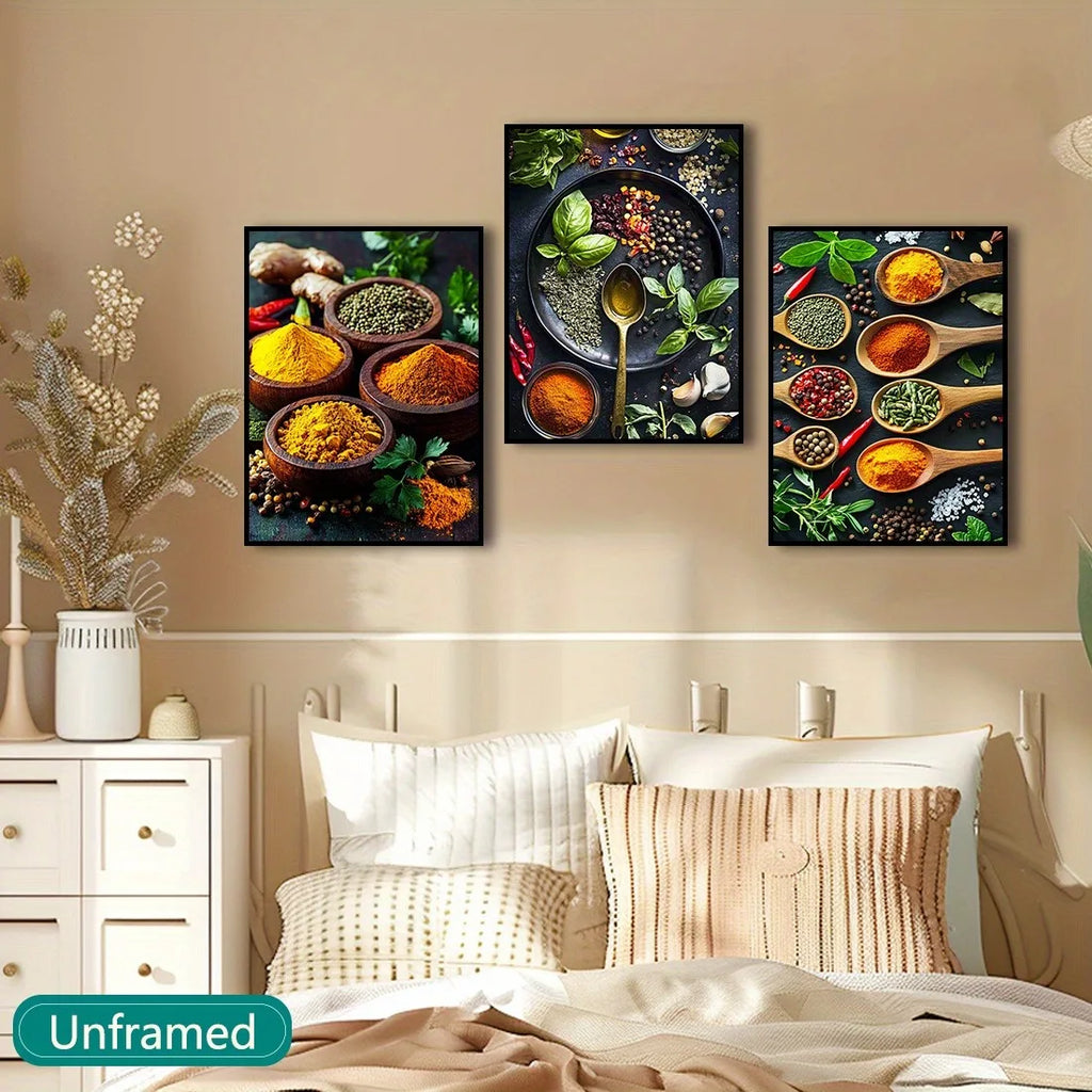 3-Piece Set Contemporary Canvas Wall Art