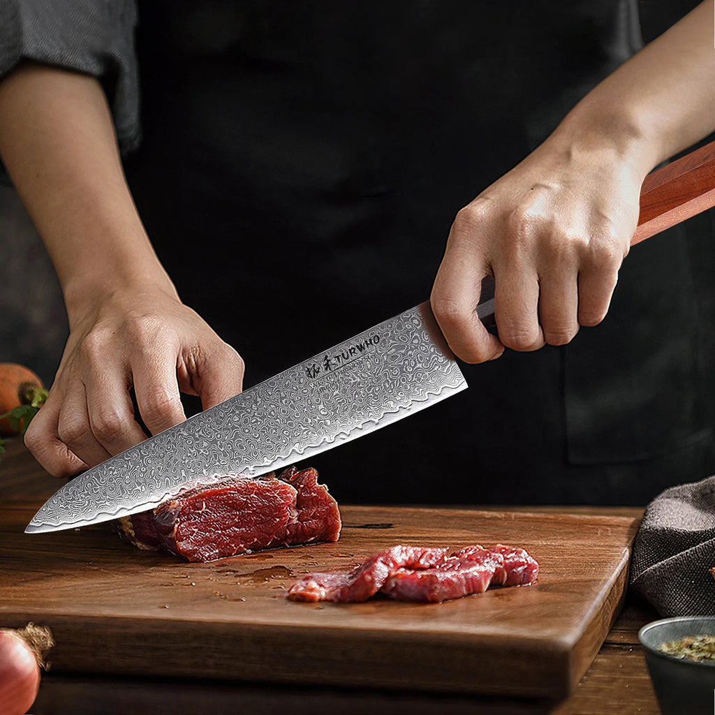 8.2" Japanese Chef Knife Damascus Steel Hand Forged