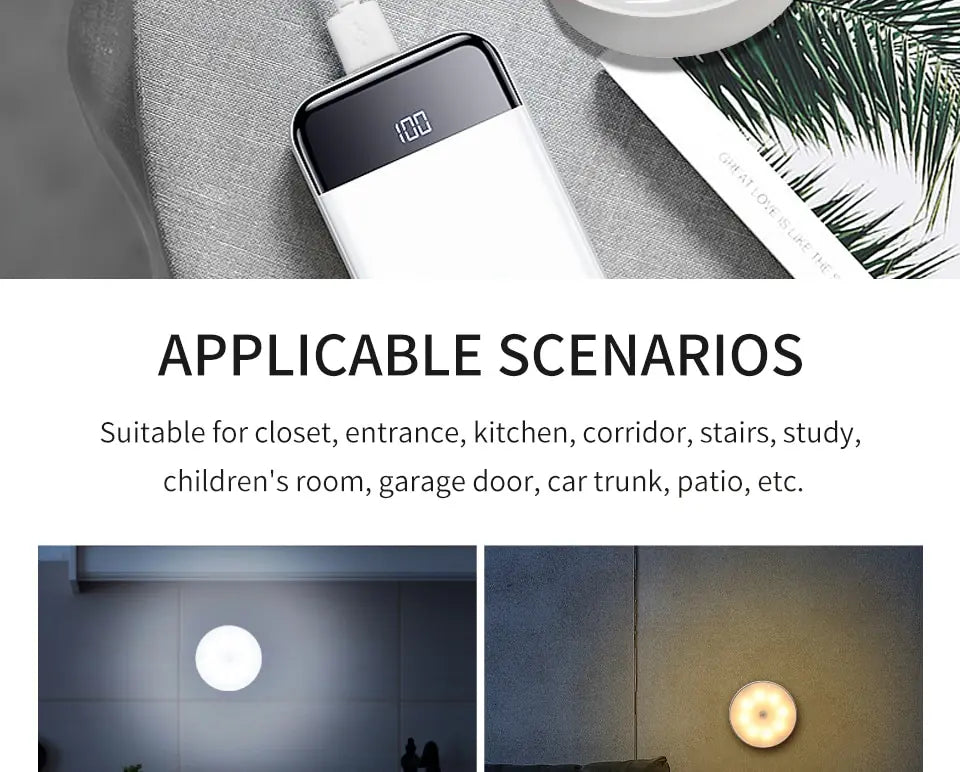 Rechargeable LED Lights Motion Sensor Night Light
