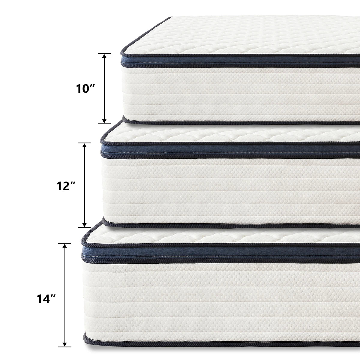 Queen Size Mattress Gel Memory Foam, Medium Firm Comfort