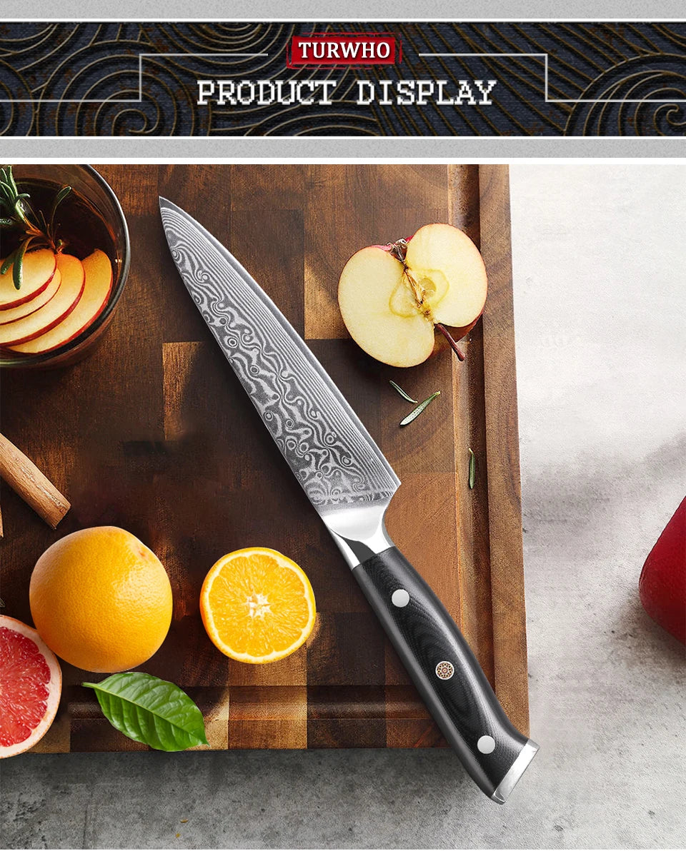 5" 67 Layer Damascus Steel Slicing, Paring Knife