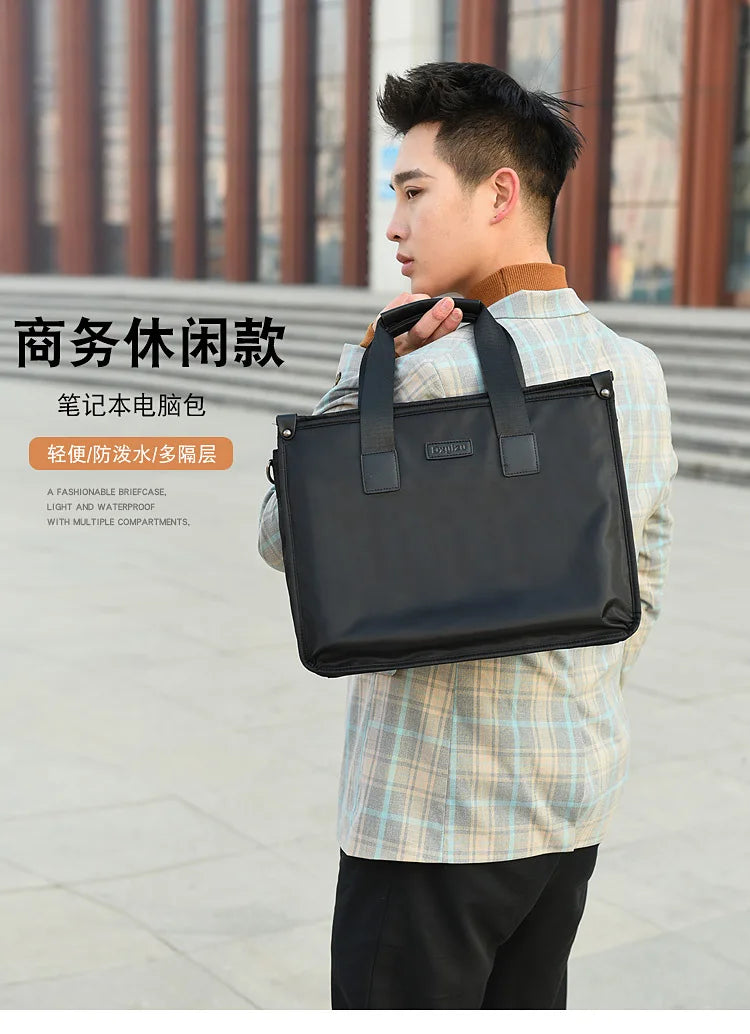 Business Briefcase Polyester Laptop Crossbody Bag