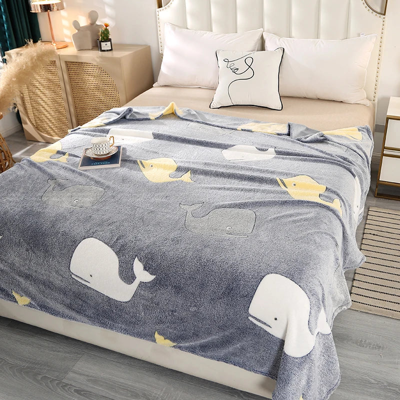 Flannel Blankets, Soft Comfortable, Various Colors, Patterns, Sizes