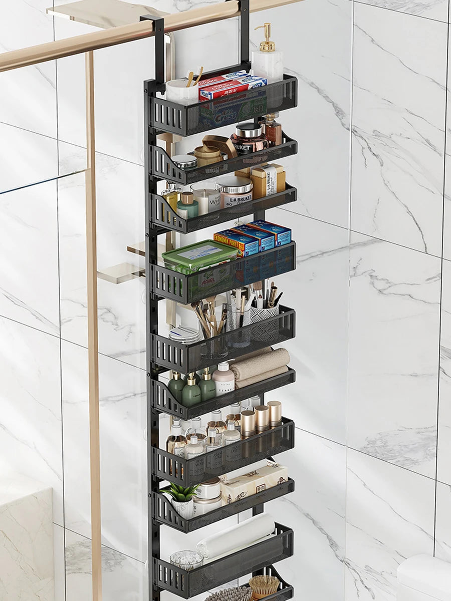 10-Tier Pantry Door Hanging Steel Storage Rack