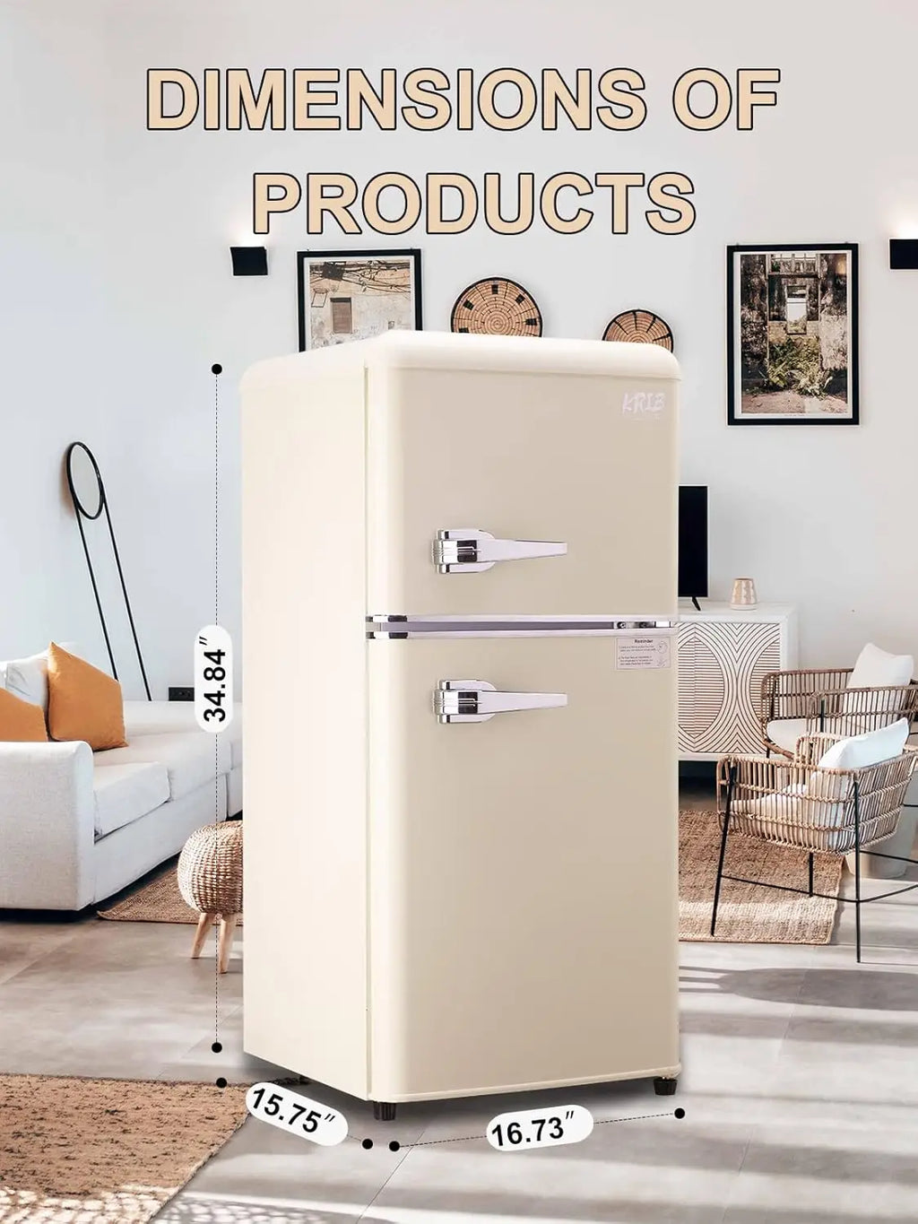 3.2 Cu.ft Mini Fridge with Freezer
