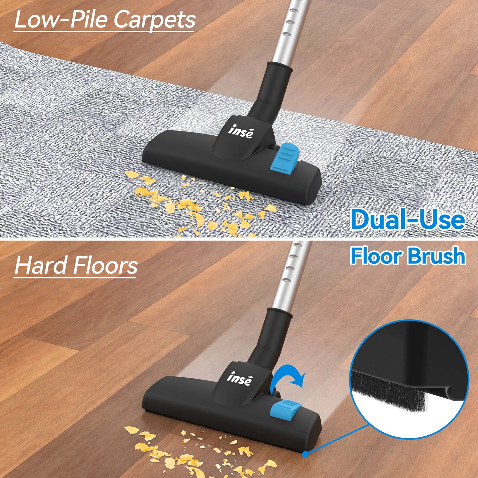 Vacuum Cleaner Corded Stick Handheld, Hard Floor