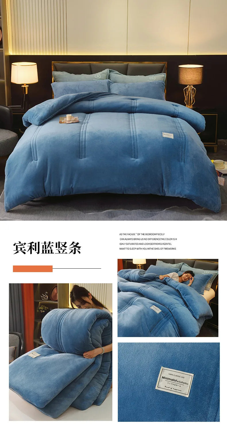 double-sided lamb wool quilt, Various Colors, Sizes