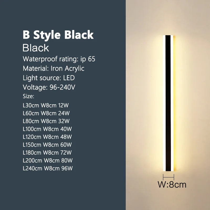Waterproof LED strip background wall lamp