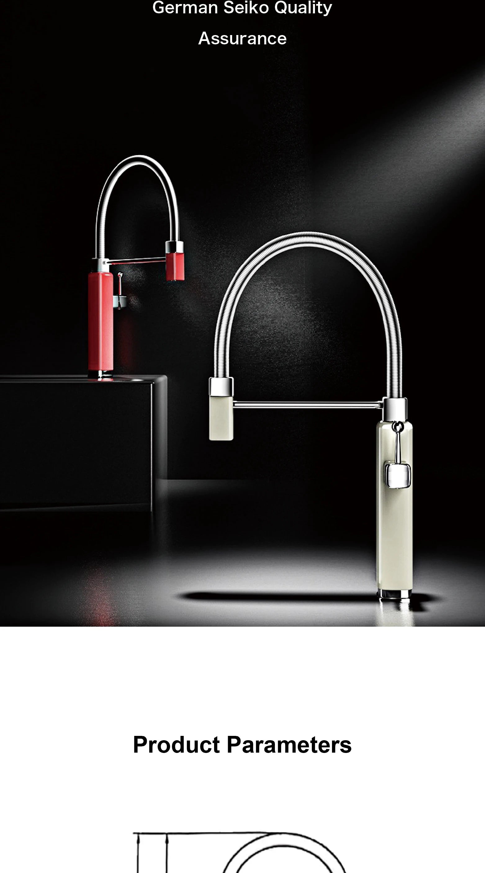 kitchen faucet with single handle, pull-out Spray