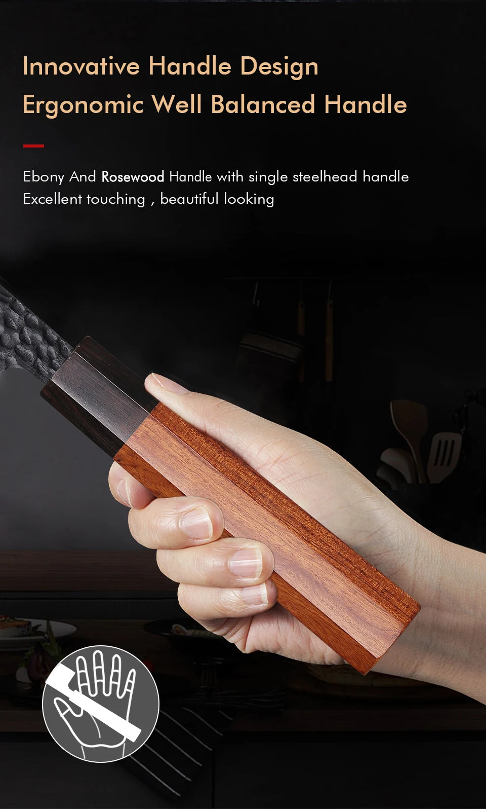 8.2-inch Japanese Chef Knife Handmade Damascus Steel