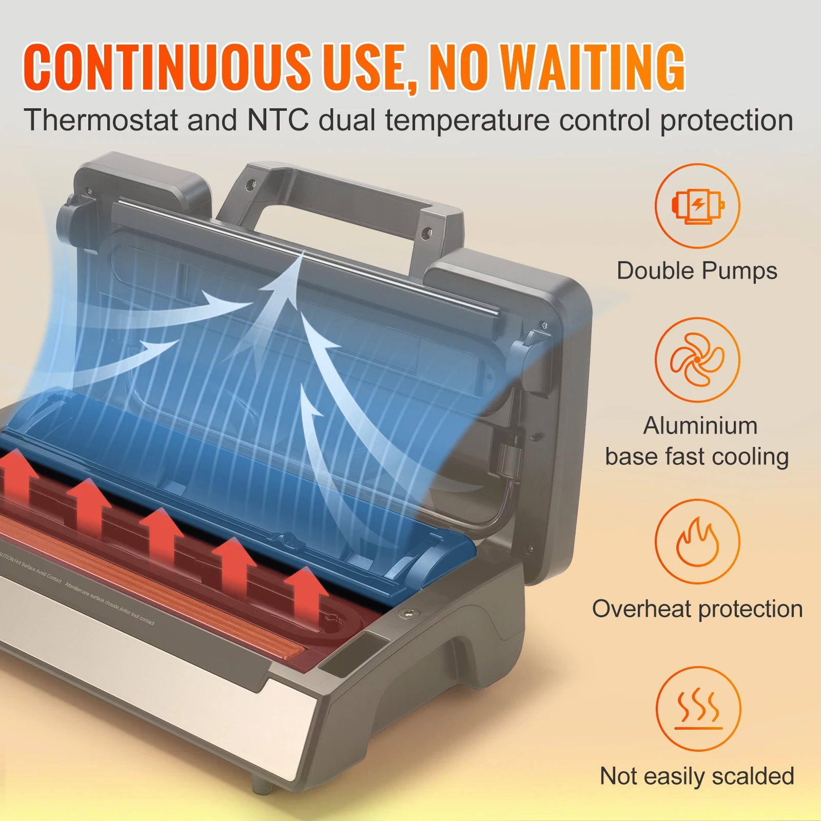 Vacuum Sealer Food Packaging Machine with 10 bags