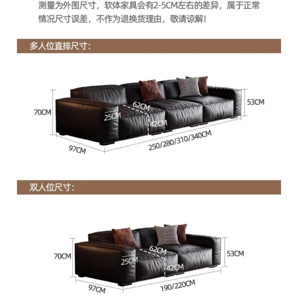 Composite Leather Sectional Apartment Sofa