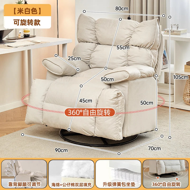 Leather Sofa Lounge Armchair Living Room Recliner