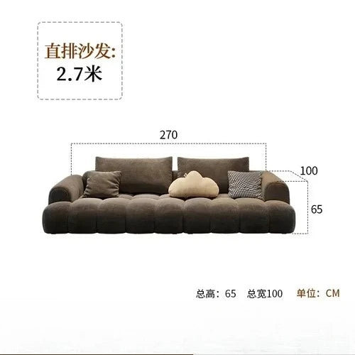 Brown Floor Recliner Sofa Bed