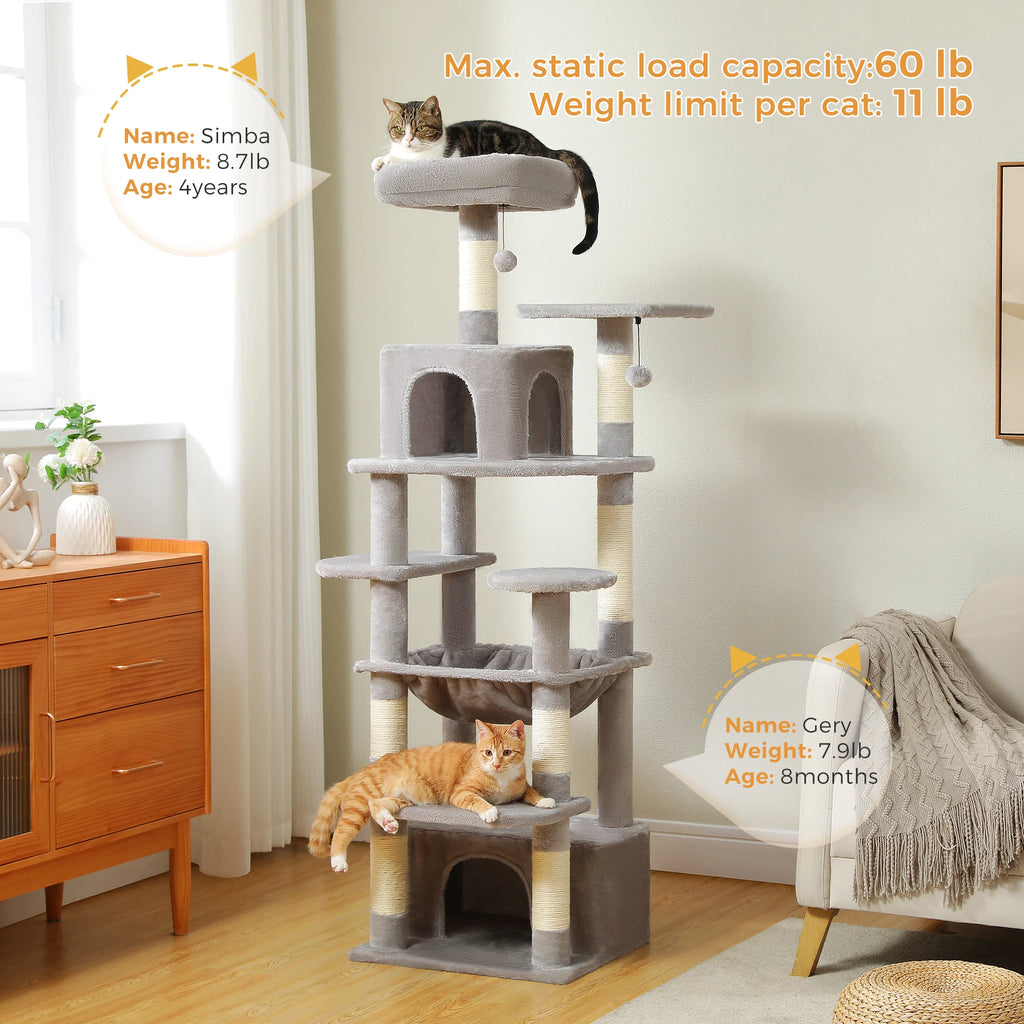 Large Cat Tree and Tower for Indoor Cats