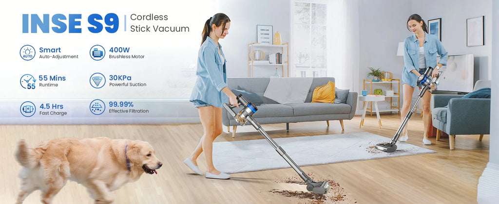 400W Stick Cordless Vacuum Cleaner for Hardwood Floor