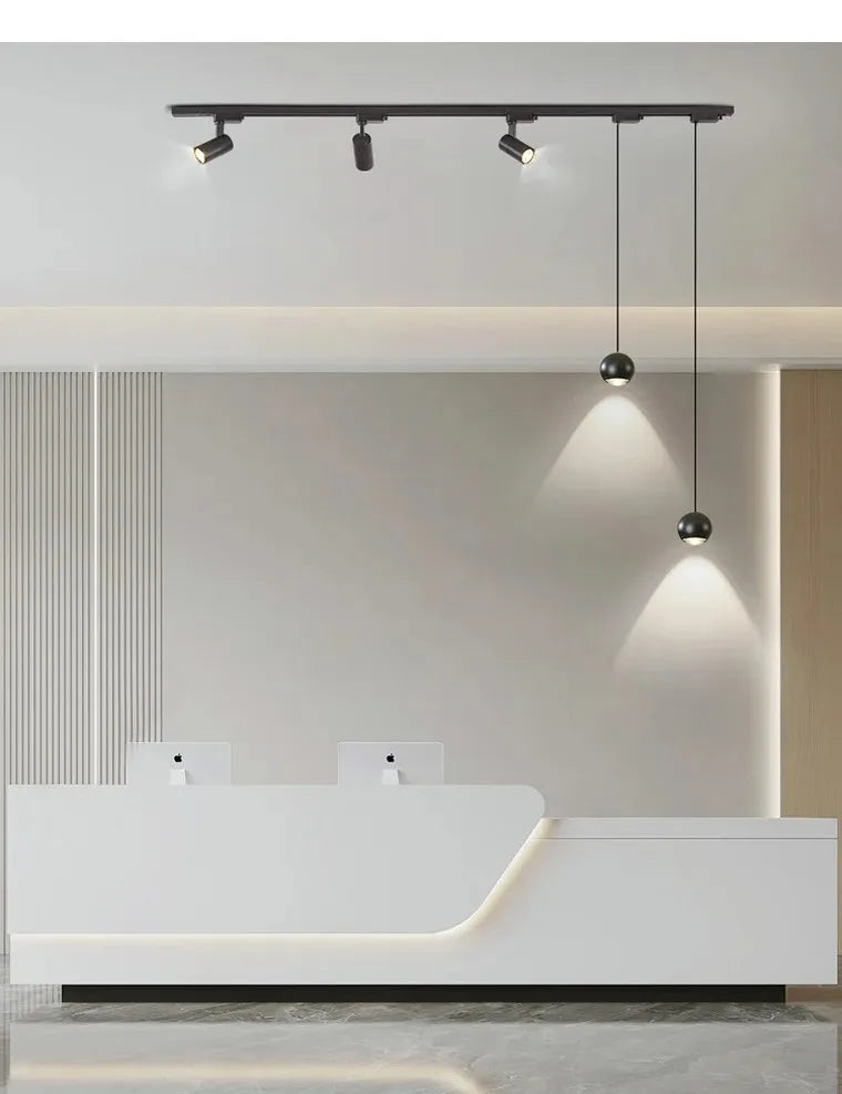 Surface mounted track lights, spotlights, LED, Hanging