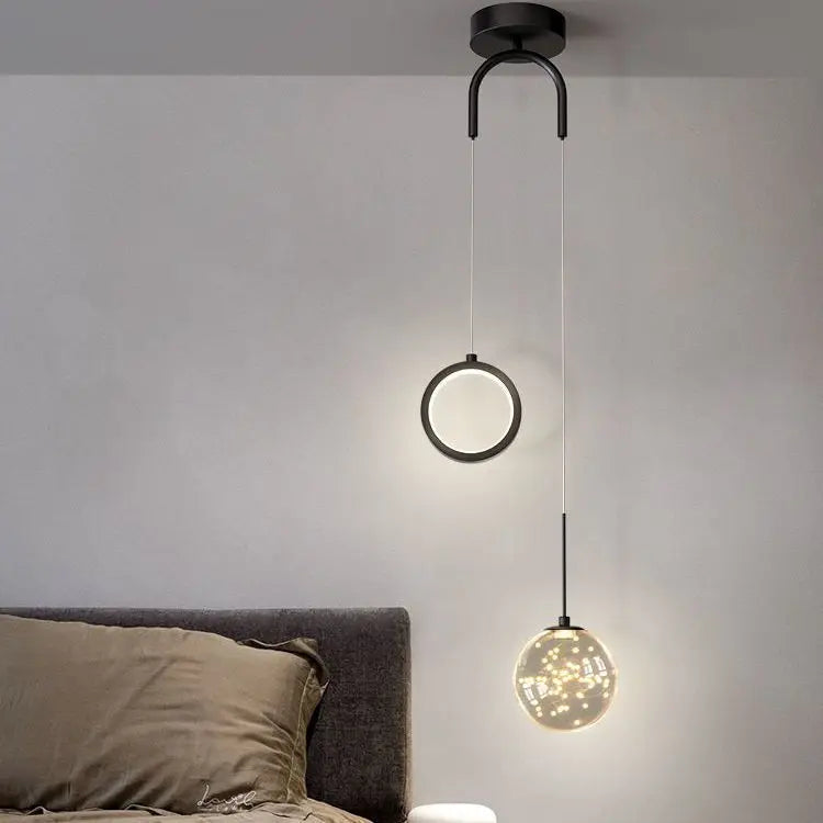 Starry Sky Projection Style Circular Led Pendant Light
