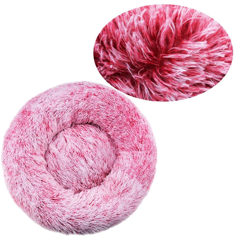 40-60cm. Round Pet Bed, Small Dog, Cat, Washable