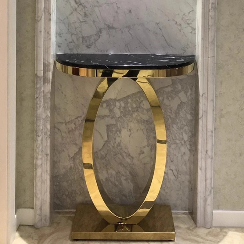 Metal Console Design Corner Table Living Room, Hallway