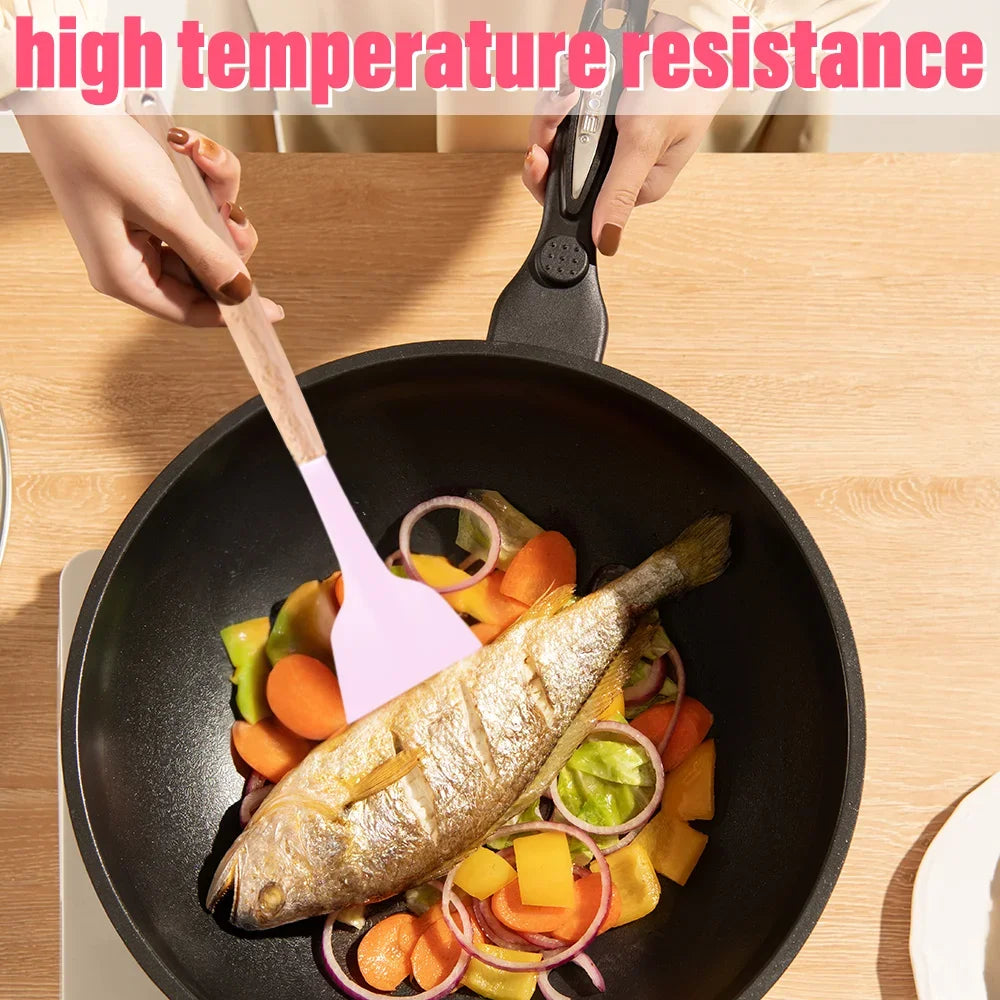 Heat Resistant Silicone Knives, Soup Spoon, Scissors, Peeler