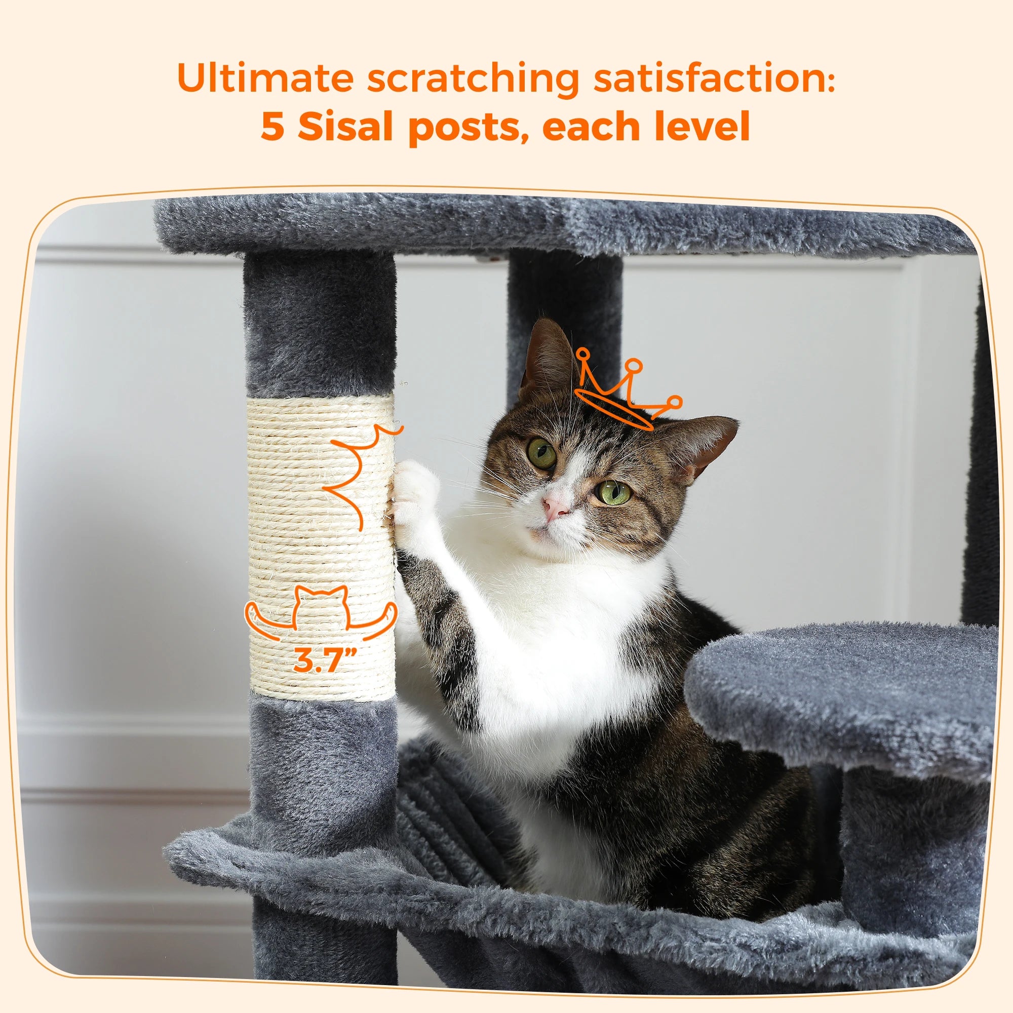 Large Cat Tree and Tower for Indoor Cats