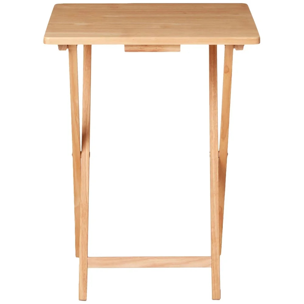 Folding TV Tray Table Lightweight, Solid Rubberwood
