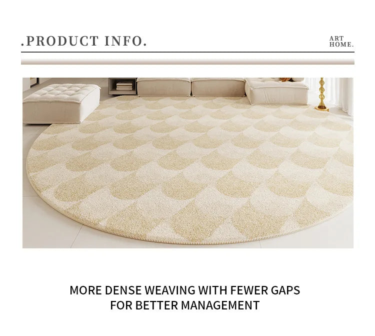 Fluffy Soft Lounge Rugs, Round Floor Mat, Anti-slip