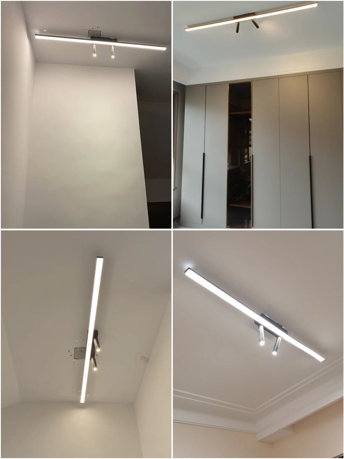 Ceiling Lamp Track Lighting, Black, White