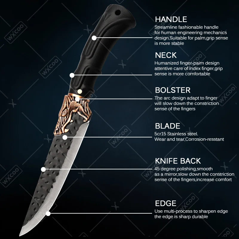 8PCS Professional Kitchen Chef Knife Set Stainless Steel