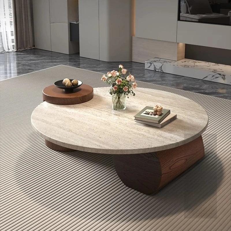 Wood Coffee Table Minimalist Unique Mesa Auxiliar