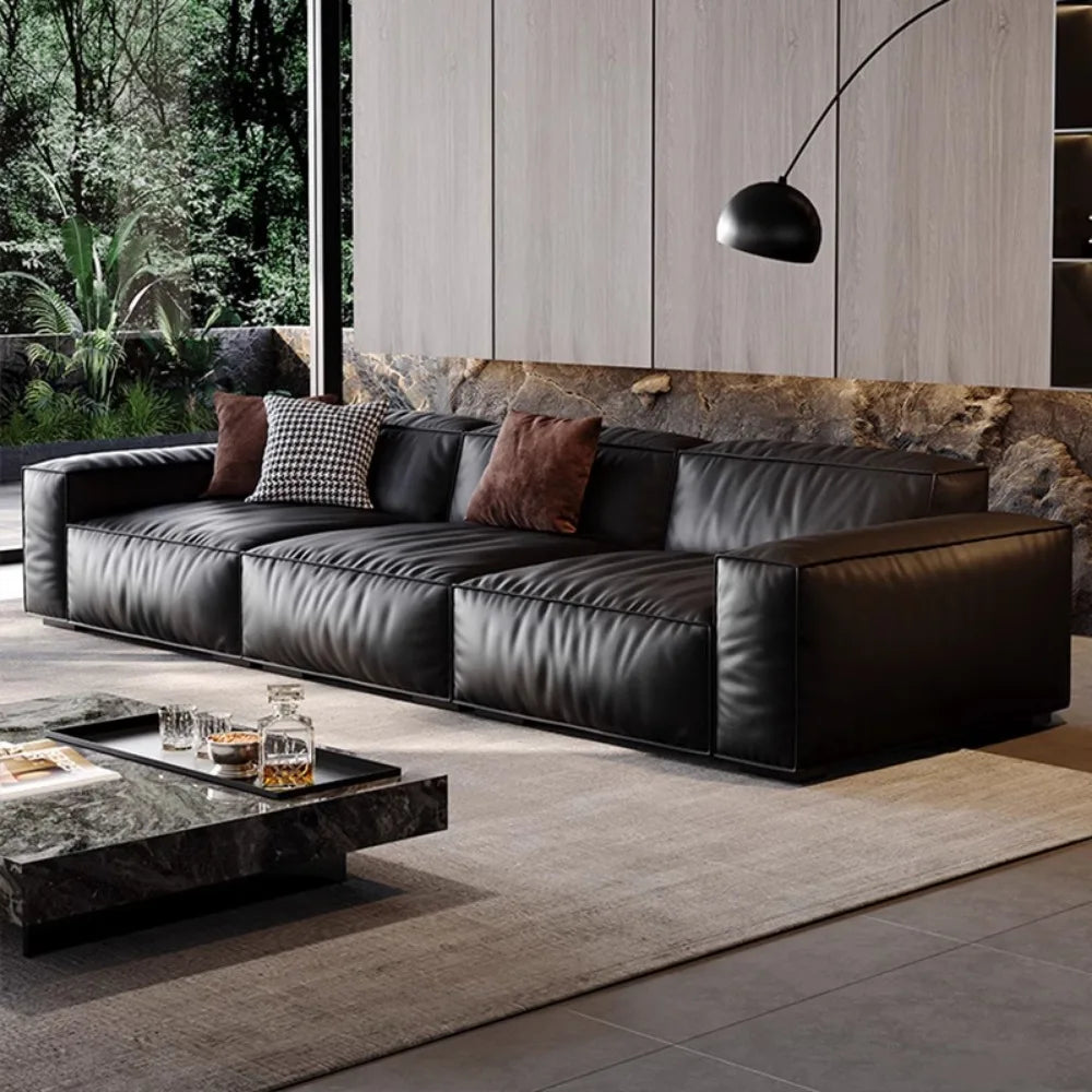 Composite Leather Sectional Apartment Sofa