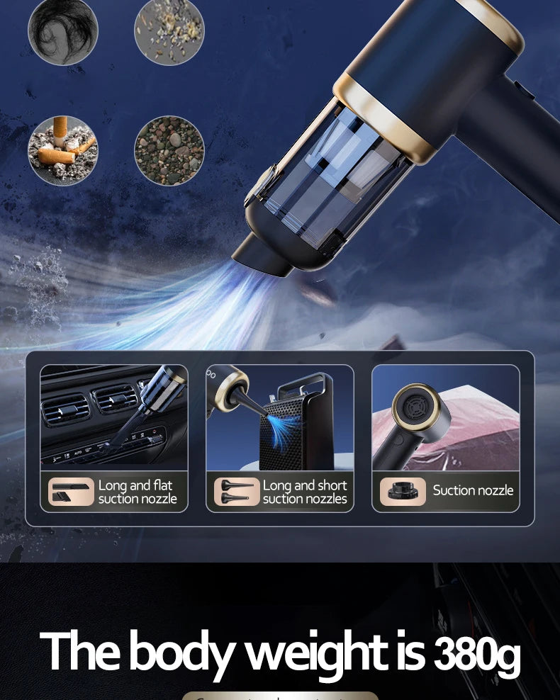 Suction and Blowing Mini Car Vacuum Cleaner