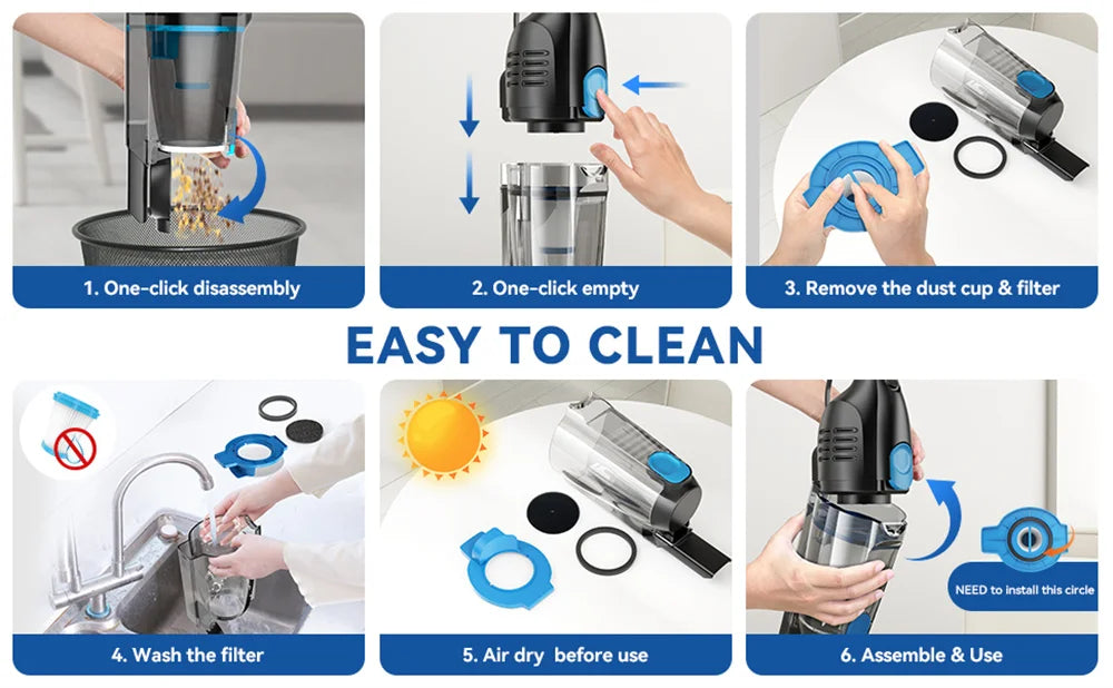 Extra Long Cord Handheld Vacuum Hard Floor