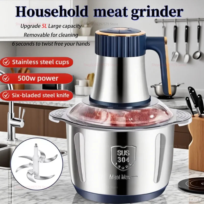 Meat Grinder Blender, Food Processor, Five-speed
