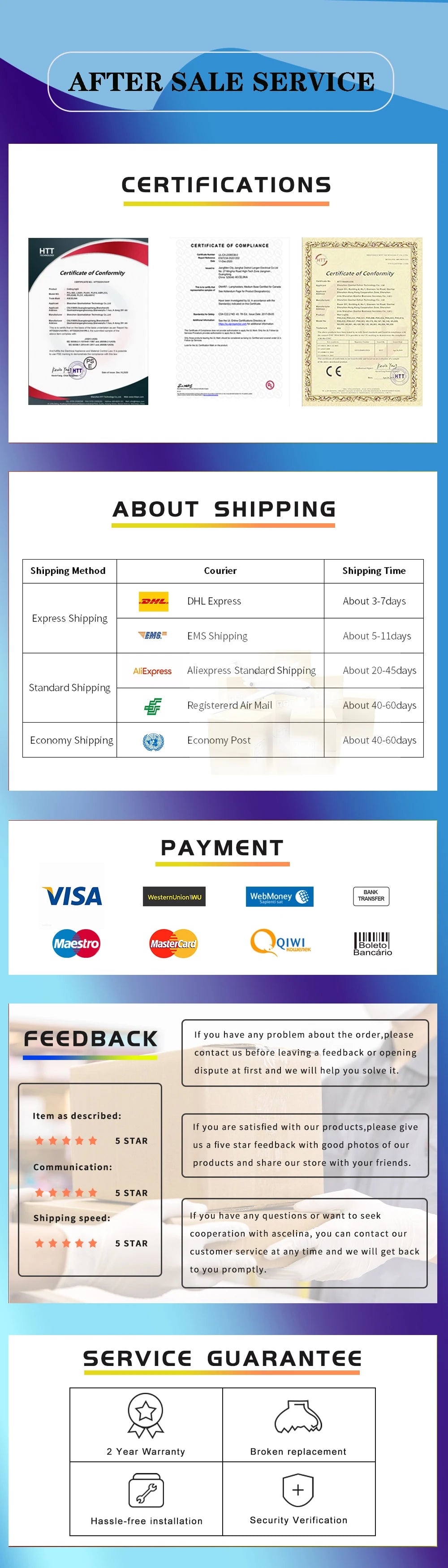 LED, 40/80/100cm Long Strip Light, Black, White