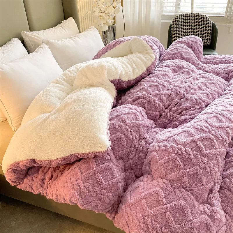 Polyester Sherpa, Quilted Comforters, Various Colors, Sizes