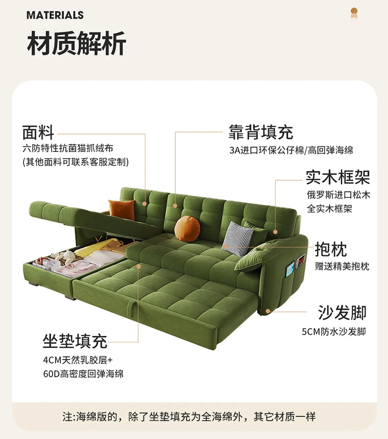 Modular Individual Sofa, Bed Convertible, Pull Out