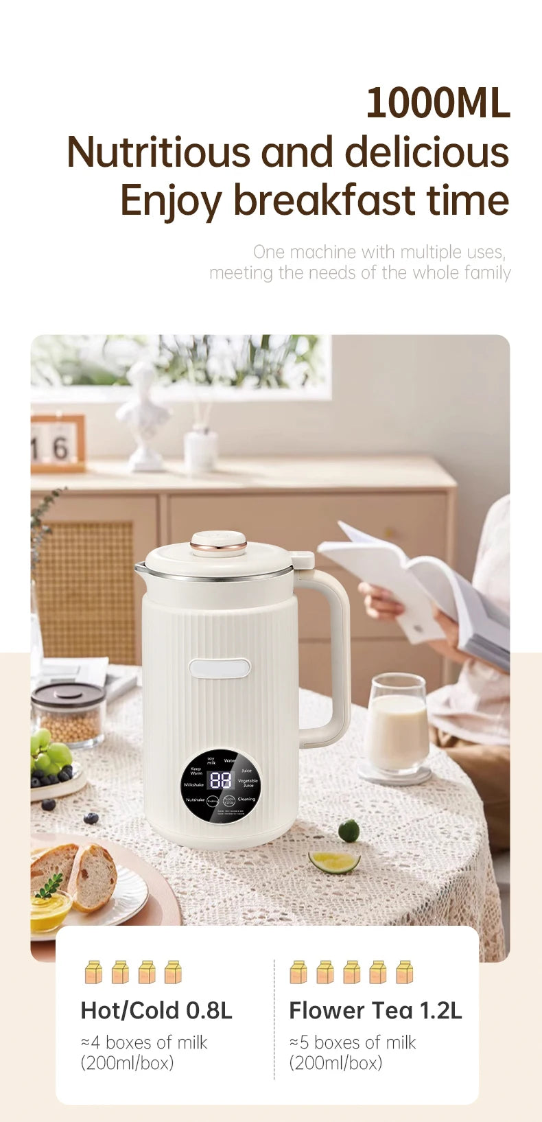 Blender with Heating Function Soybean Milk Maker