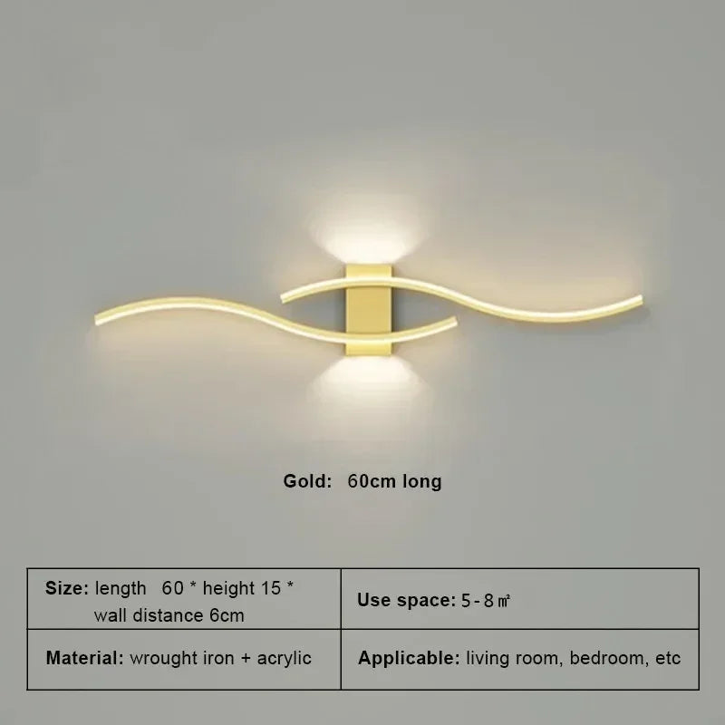 LED Wall Lamp, Smart Remote Control, Adjustable Color