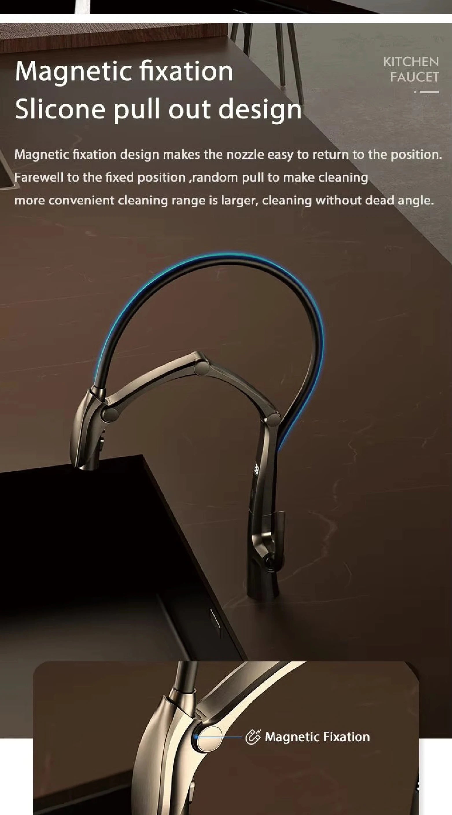 Kitchen Faucet, 3-Function Spray, Touchless, Multiple Finishes