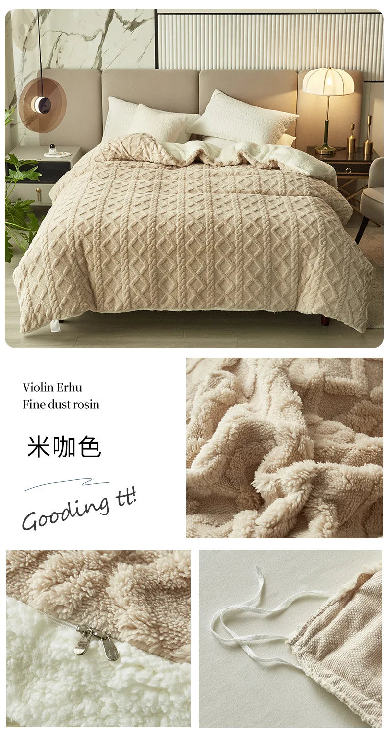 Artificial Fleece, Quilt Blanket, Various Colors, Sizes