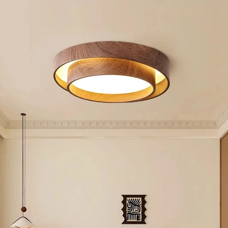 Ceiling Lights, Walnut, Black, Dimmable